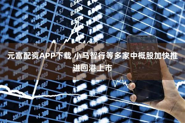 元富配资APP下载 小马智行等多家中概股加快推进回港上市